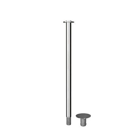 Montour Line Stanchion Post and Rope Removable Base Pol.Steel Post Flat Top SP400R-FL-PS
